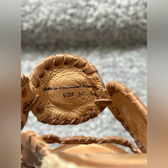 Jack Rodgers Shelby Rope Wedge Leather Sandal Heels in Tan Women’s 6.5 - Picture 5 of 8